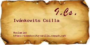 Ivánkovits Csilla névjegykártya