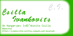 csilla ivankovits business card